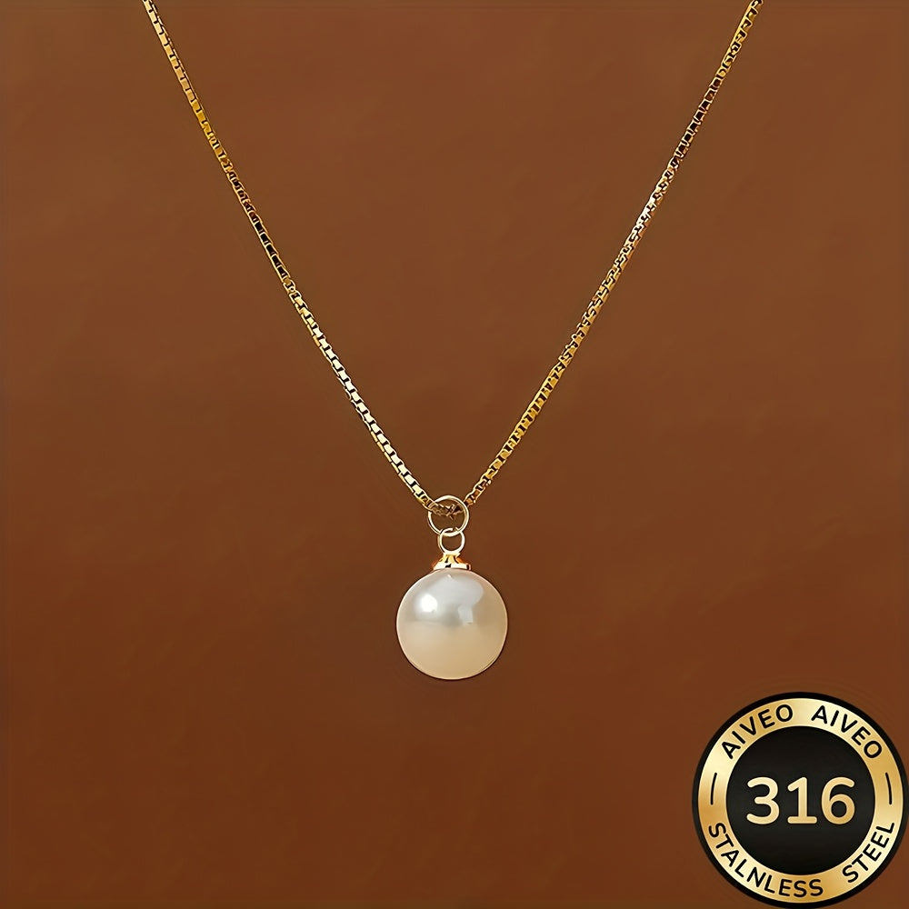 Collier Femme – Acier Inoxydable 316 Plaqué Or, Haute Qualité, Anti-Décoloration, Confortable et Polyvalent, Design Simple et Élégant, Bijou Tendance pour Quotidien et Soirées, Cadeau Raffiné pour Femme