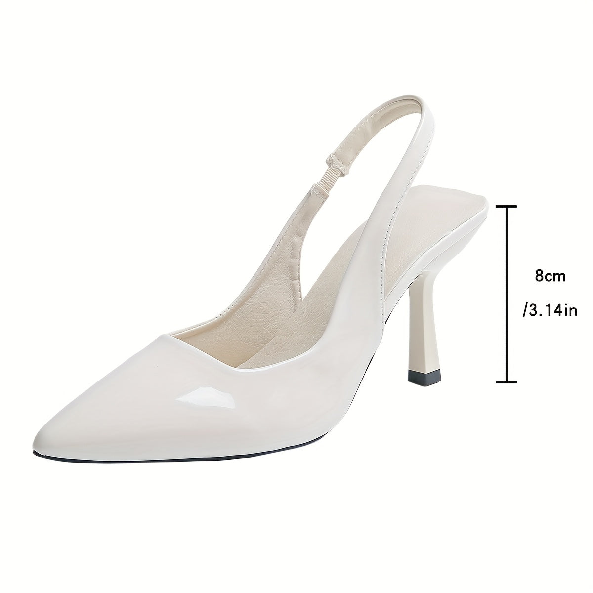 Chaussures à Talons Hauts Élégantes Femme – Bout Pointu, Talons Stiletto Fins, Couleurs Blanc, Noir et Rouge, Semelle Caoutchouc, Polyvalentes pour Bureau, Rendez-vous ou Tenue Habillée, Dessus Polyuréthane, Toutes Saisons