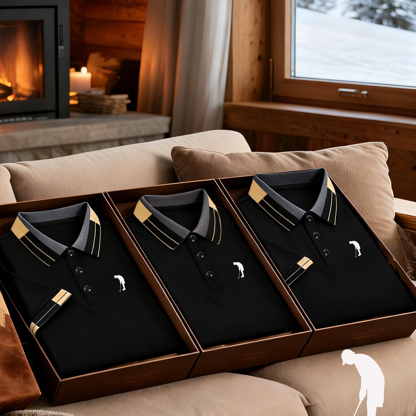 Lot de 3 Chemises Sport Color-Block TH-878 – Manches Courtes, Style Golf & Tennis