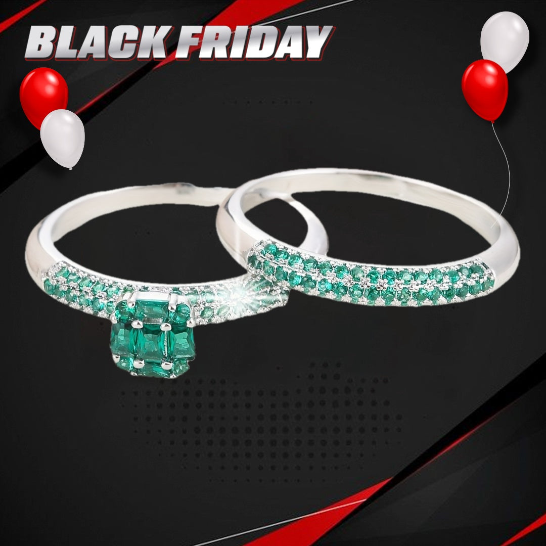 A Set of Simple And Stylish Engagement And Wedding Rings from Europe And America.