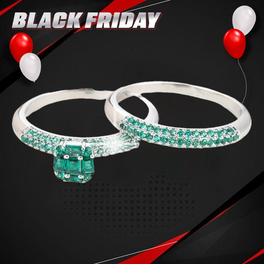 A Set of Simple And Stylish Engagement And Wedding Rings from Europe And America.