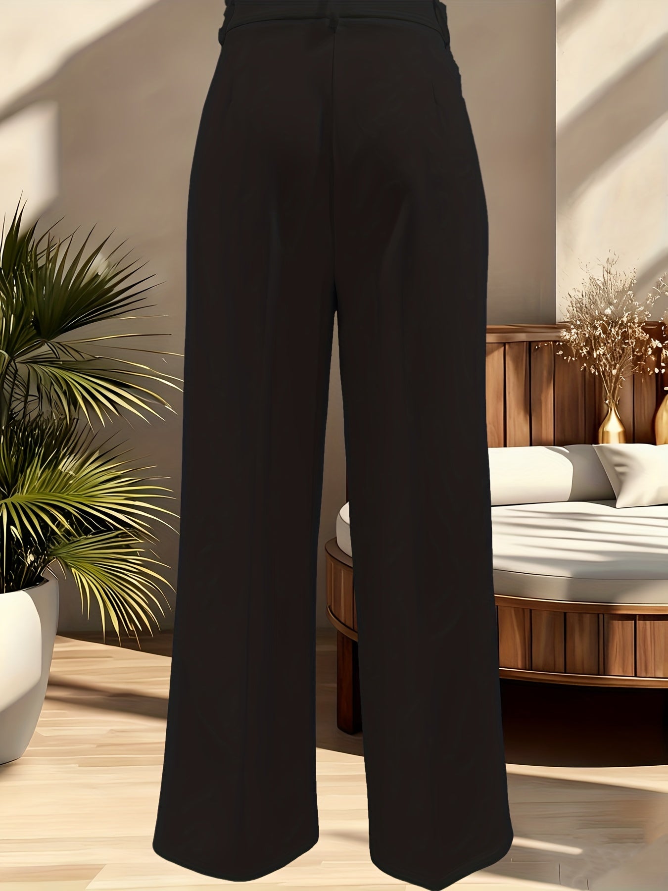 Pantalon Femme Élégant Légèrement Extensible – Slim Fit, Bureau et Décontracté, Tous Saisons, Avec Poches