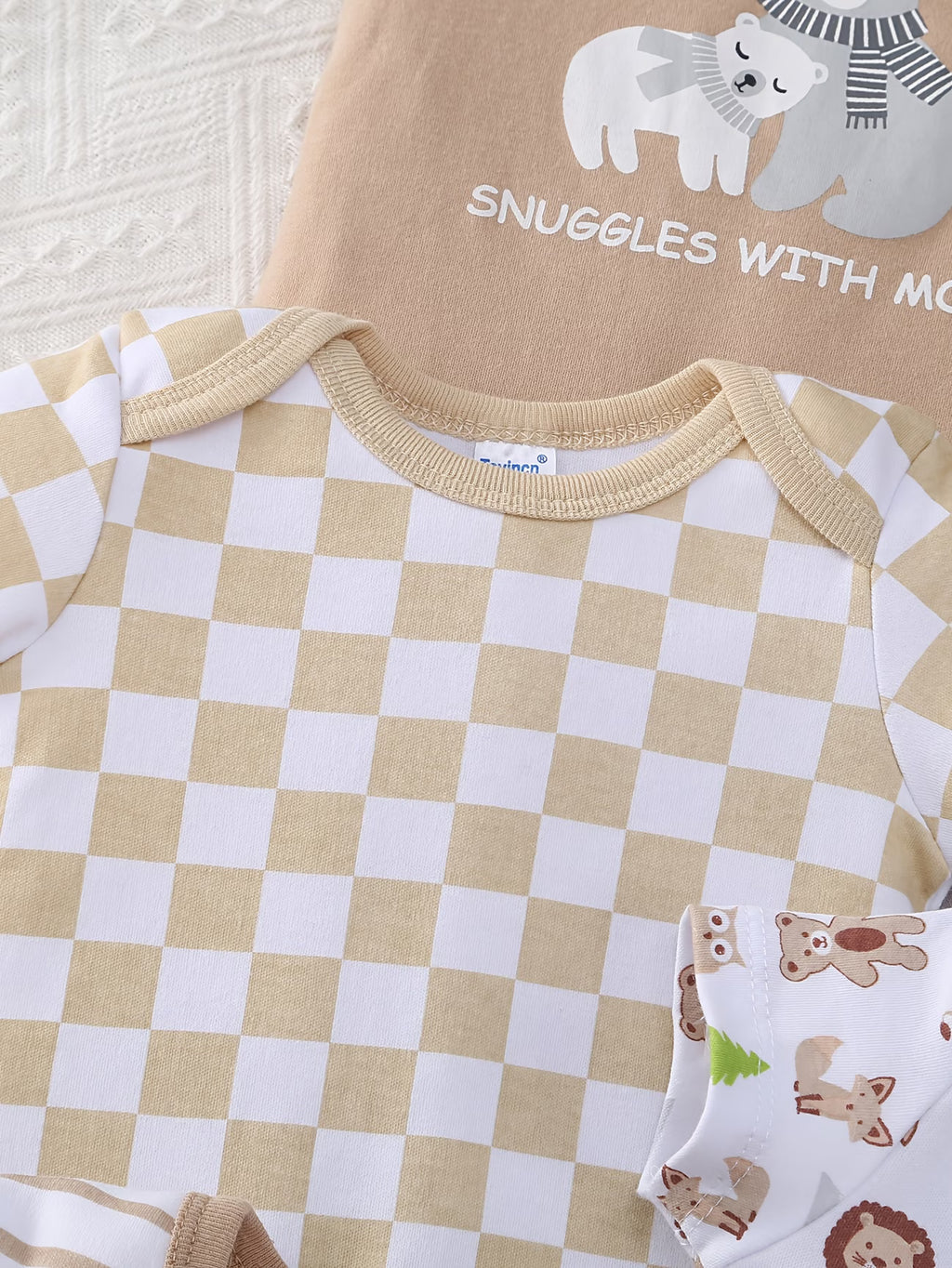 5-Pack Unisex Baby Bodysuits – Short Sleeve Cotton Onesies for Newborns