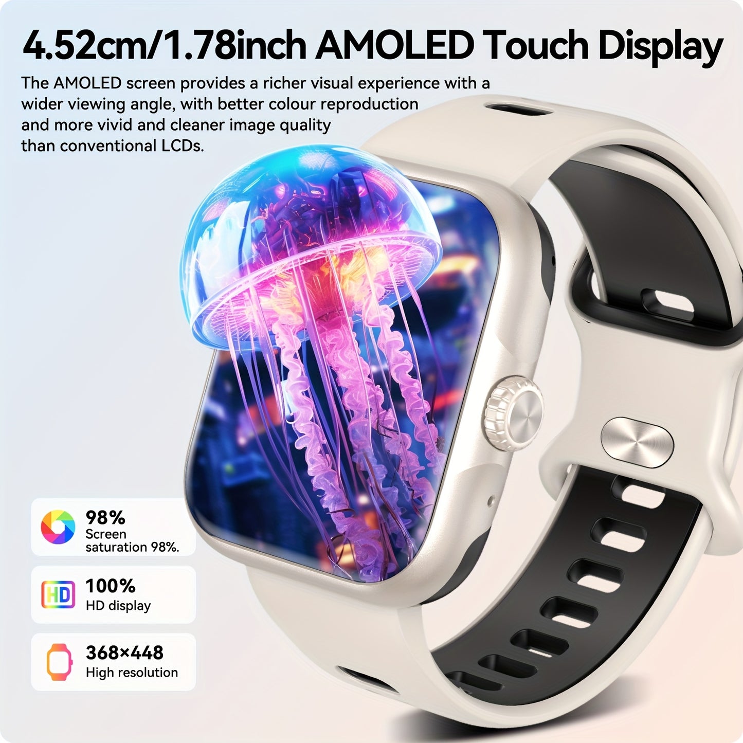 Montre Connectée GPS – Appels Sans Fil (Répondre/Raccrocher), Écran HD, Suivi d’Activité & Plus de 100 Modes Sport, Smartwatch Unisexe pour Hommes et Femmes