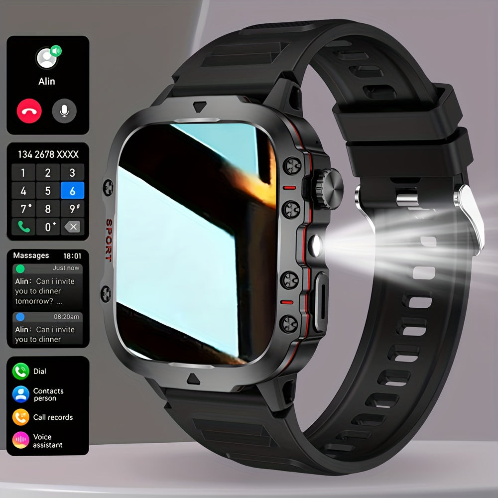 New Smartwatch for Men and Women - Wireless Calling/SMS/Multiple Sports Modes/Remote Camera Control/Fitness Tracker, Compatible with iPhone and Android