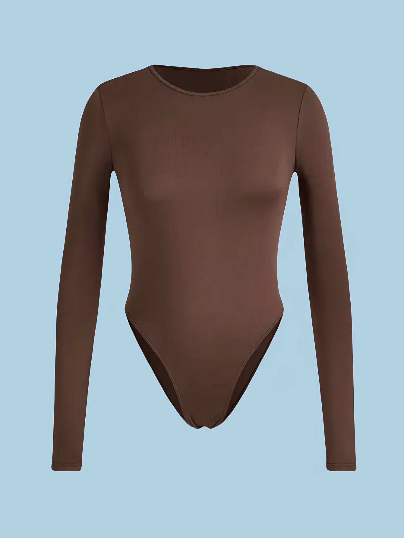 Lot de 3 tops femme – coupe slim, col rond, manches longues, tissu extensible haute élasticité, couleurs unies (noir, marron, blanc), lavables en machine, facile d’entretien, style polyvalent et confortable pour toutes saisons, adapté maison et sorties