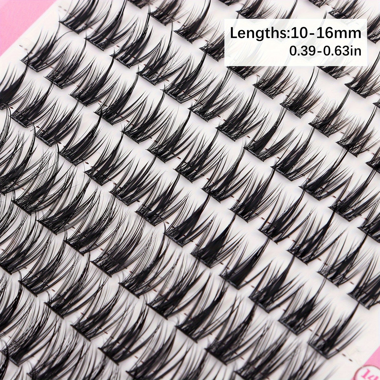 460 paquets de faux cils DIY en 2 types de poils, cils auto-greffés de 10-16 mm en longueurs mélangées, cils bouclés style manga, réutilisables