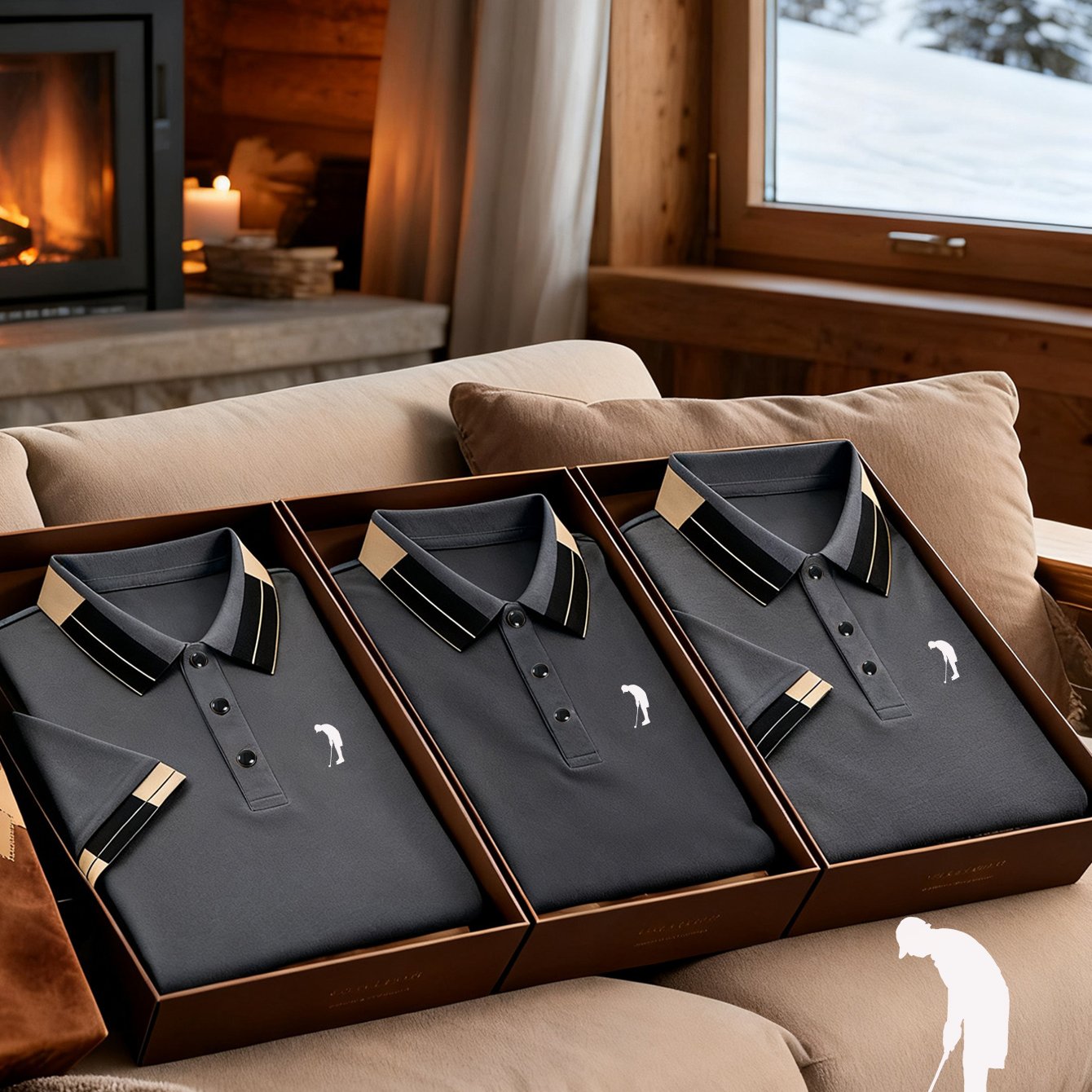 Lot de 3 Chemises Sport Color-Block TH-878 – Manches Courtes, Style Golf & Tennis