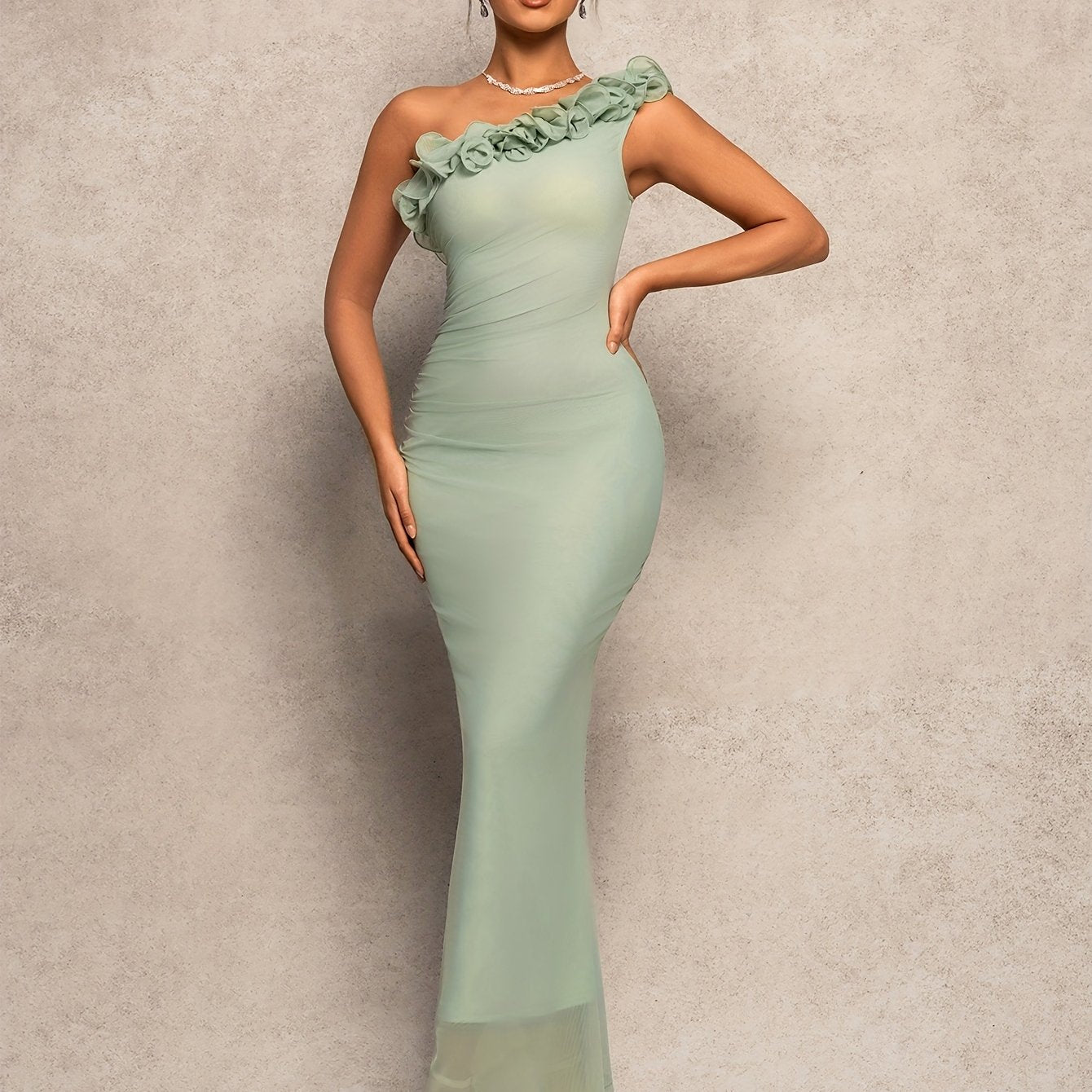 Robe Femme Automne/Hiver — Idéale pour Mariages, Concerts, Graduation, Style Princesse/Fée, Tulle Stretch avec Volants, Épaules Dénudées, Polyvalente Toute Saison, Tenue Élégante pour Soirées et Occasions Formelles, Robe Princesse pour Femme