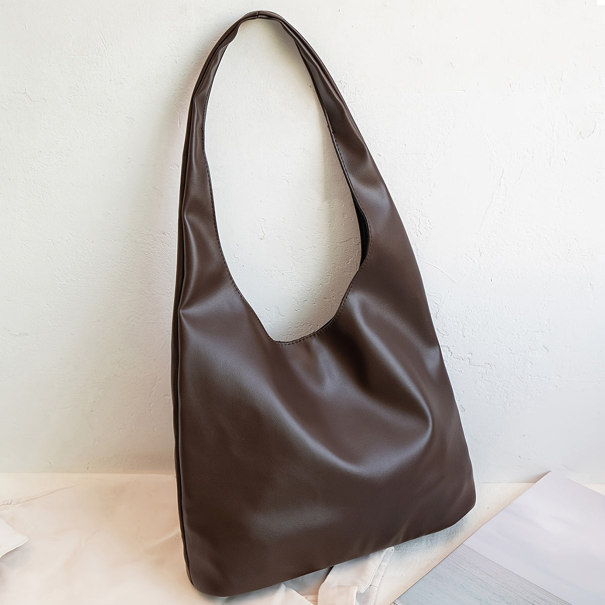 Sac Femme – Sac Hobo Tendance Couleur Unie, Sac à Main Décontracté