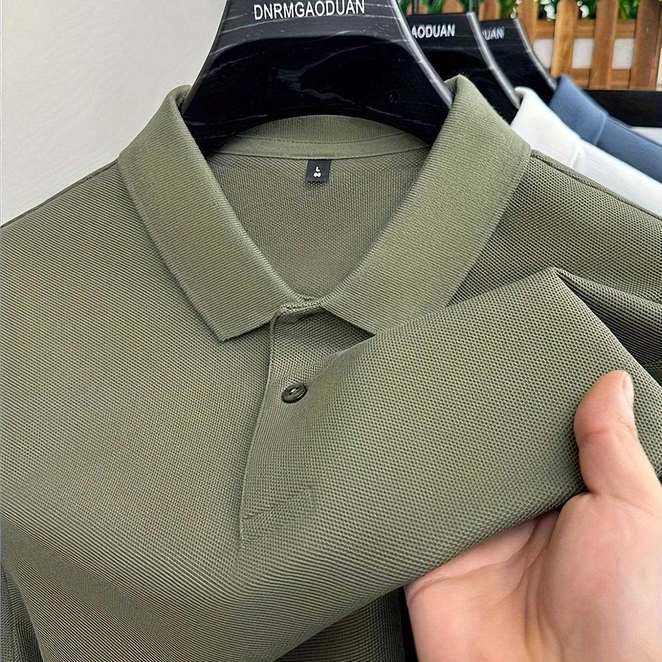 Men'S Business Casual Shirt - Formal & Everyday Office, Golf, Casual Attire - Classic Collar Button-Up Shirt - All-Season Professional T-Shirt for Men - Easy-Care Professional Attire, Golf Apparel, Solid Color Design, Comfort