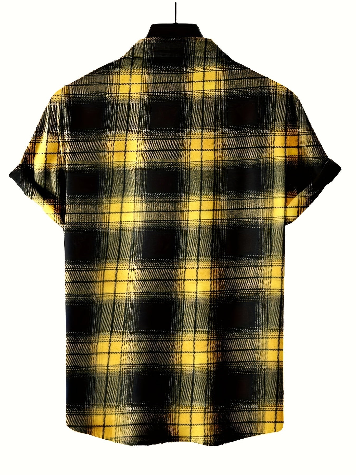 Plaid Fashionable And Simple Men's Short Sleeve Casual Lapel Simple Shirt, Trendy And Versatile, Suitable For Dates