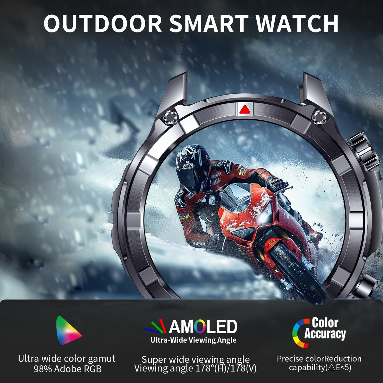 Montre Connectée Homme – Appels (Répondre/Appeler), Écran 3,86 cm, Tracker Fitness avec Assistant Vocal IA, Météo, Sommeil, 100+ Modes Sport, Batterie Longue Durée 500 mAh