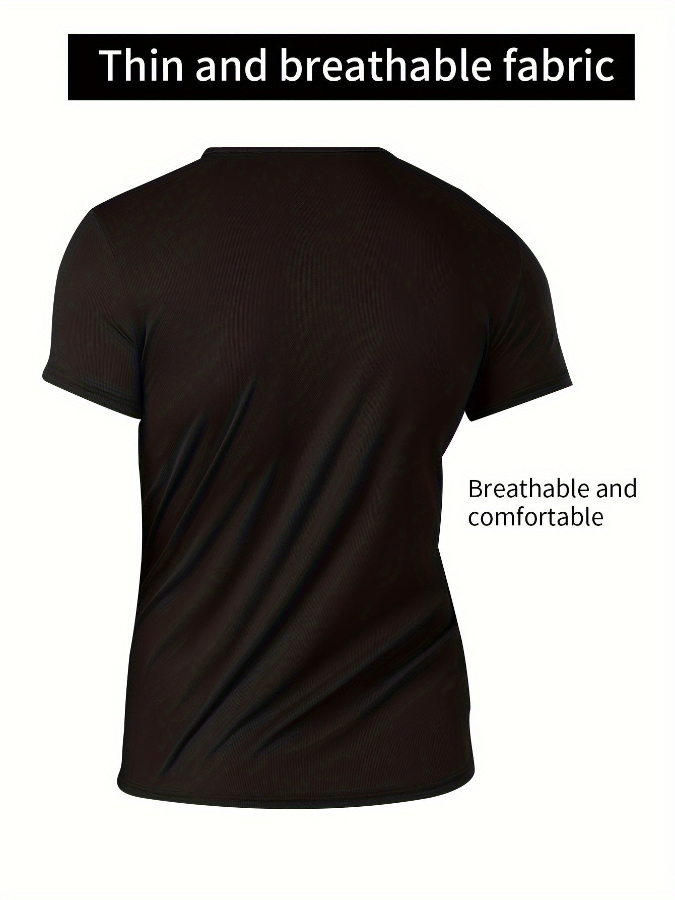 5pcs Men's Crew Neck Fashionable Short Sleeve Sports T-shirt, Comfortable And Versatile, for Summer And Spring, Athletic Style, Comfort Fit T-Shirt, As Gifts