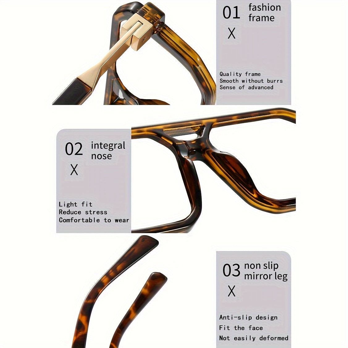 Coolyiyou Fashion Retro clear Double Bridges Square Glasses for men women Flat Light glasses fashion glasses, Ideal Choice for Protect against blue light from computers and electronic devices, Gifts with Case, Cloth