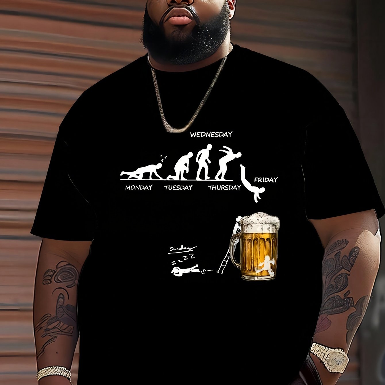 Men's 180g 100% Cotton Casual T-Shirt, PLUS SIZE