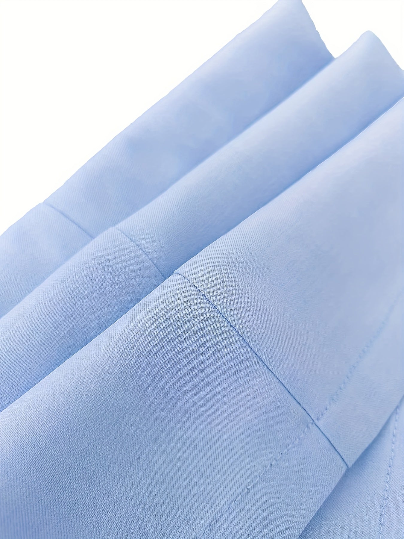 Pantalon Femme Bleu – Jambe Large, Boutons, Sans Ceinture, Résistant aux Plis, Bureau et Semi-Formel