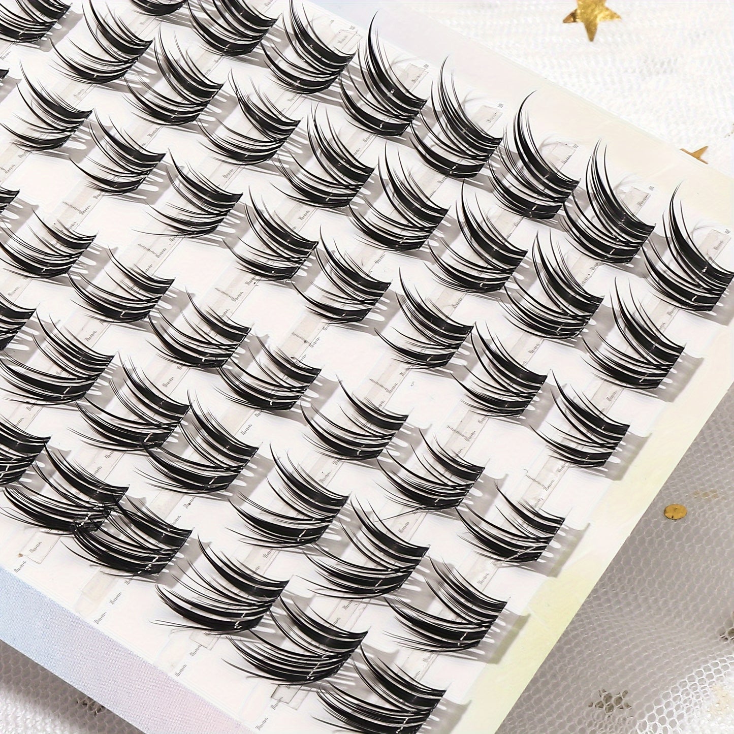 Lot de Cils Faux Autocollants DIY – Style Cartoon, Effet Naturel, Touffes Fluffy Épaisses, Courbure C, Longueurs 10-12mm, Épaisseur 0.05mm, Réutilisables, Idéal Débutants, Pack Paire Unique