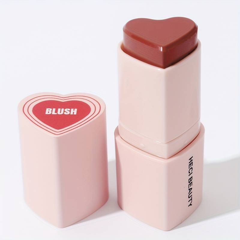 Blush Crème en Stick en Forme de Cœur – Enrichi en Beurre de Karité et Vitamine E, Durée de Conservation 24 Mois