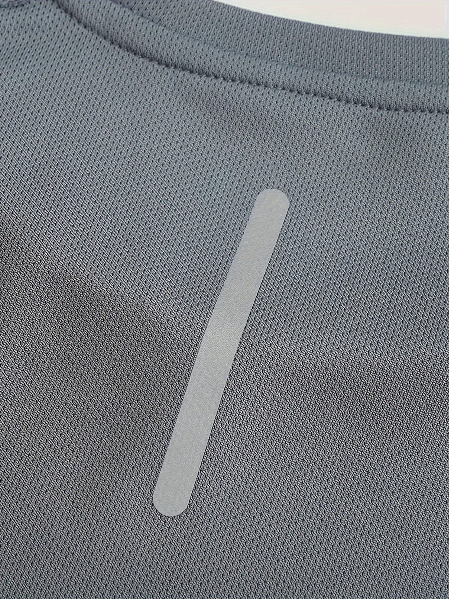 4pcs Men'S Athletic T-Shirts - Moisture-Wicking Quick-Dry Workout Tops with Reflective Stripes, Lightweight Breathable Gym Shirt for Running, Training