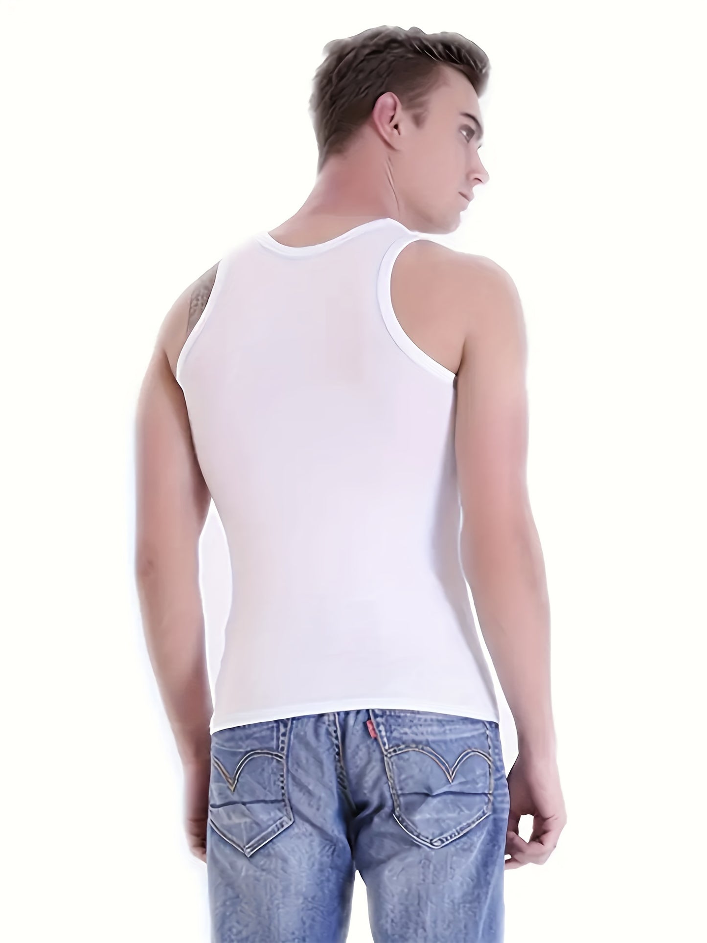 Lot de 7 Débardeurs Sport Homme – Respirants, Séchage Rapide, Sans Manches, Couleur Unie, Gym et Course