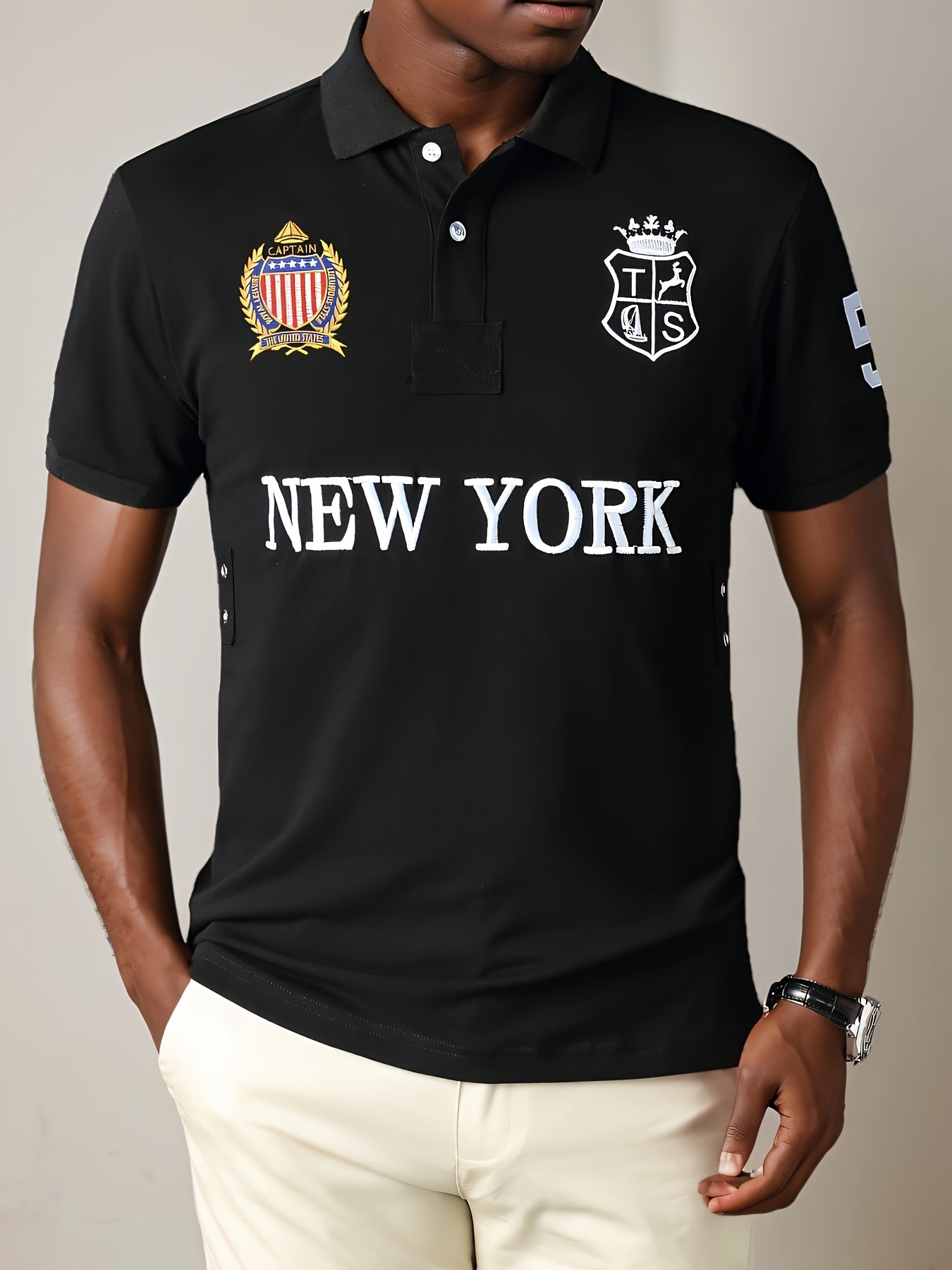 TS Men's Shirt - Formal & Casual Elegant Fit, Collar Shirt for Business, Parties, Casual Attire - All-Season Men's Clothing, Business Attire, Streetwear Fashion, Highquality Embroidery, Fashion Top, Young Professionals, PLUS