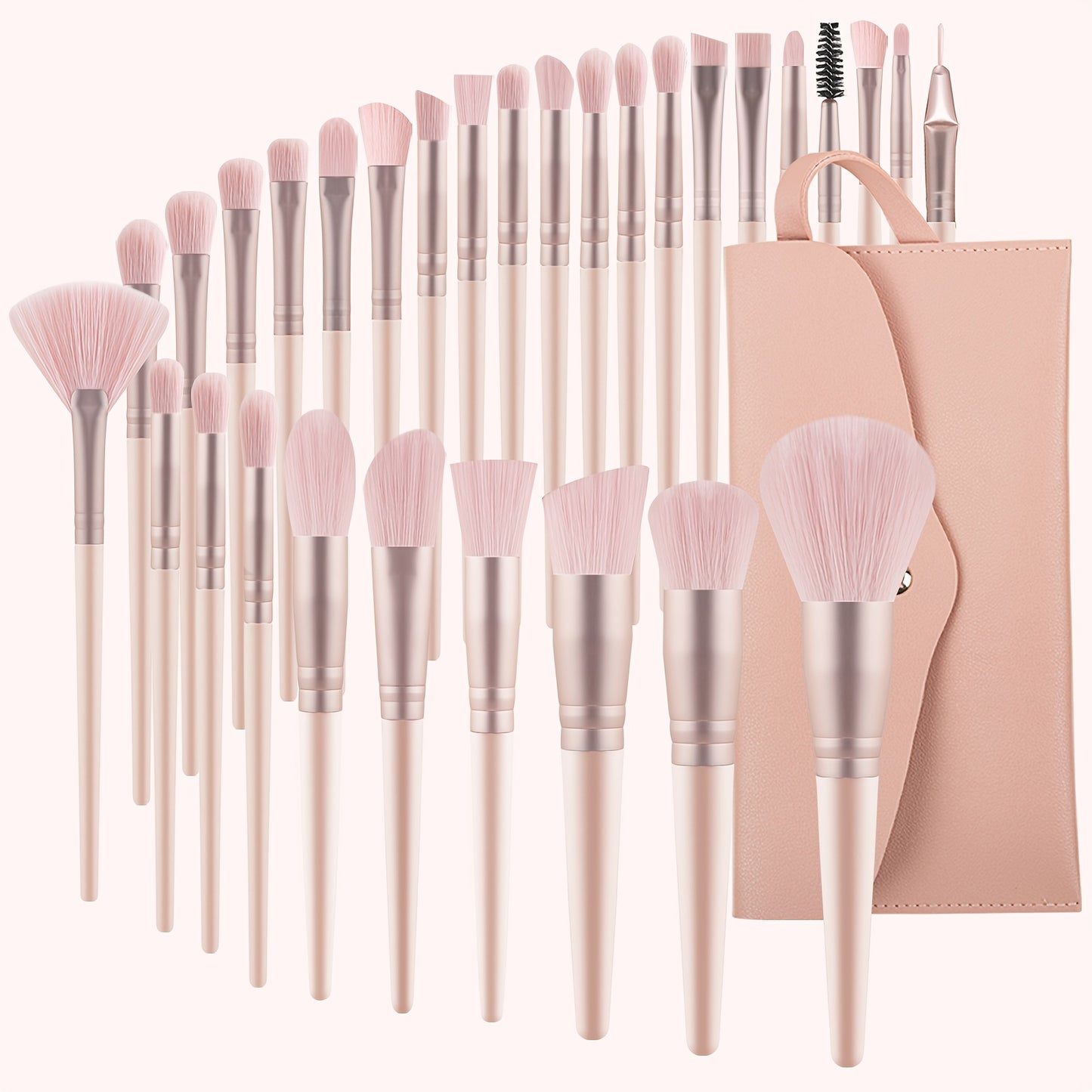Set 30 Pinceaux Maquillage – Nylon & Trousse de Rangement