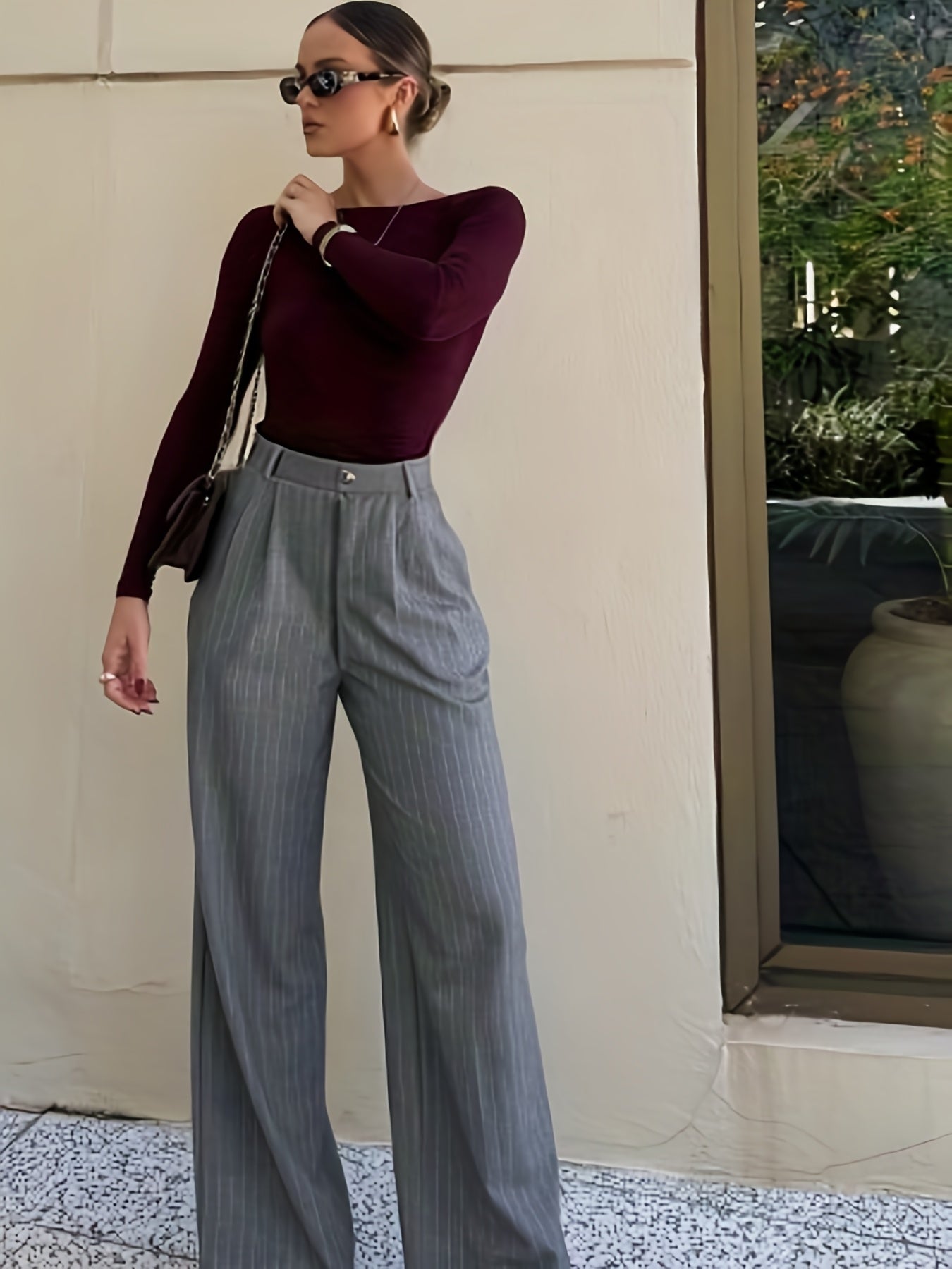 Pantalon Femme Rayé
