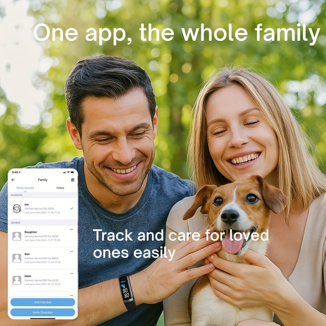 AFFEOKKI Amoled Fitness Smartwatch for Men & Women - Multiple Sports Modes, Pedometer Tracker, Stopwatch, Message Alerts, Calorie Tracker, Daily Activity Logging, for iPhone & Android Phone, Silicone Band, USB Charging, Wirel