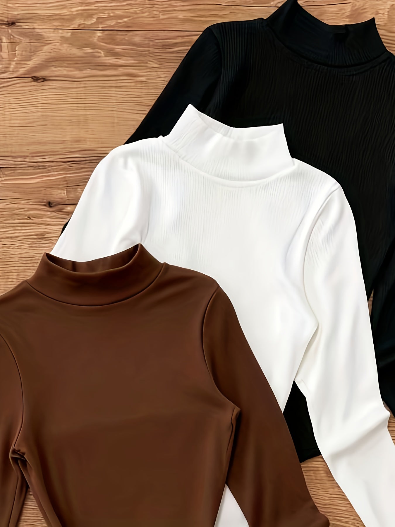 Ensemble 3 pièces de Body Femme à Col Montant Élégant - Sous-vêtement Semi-Transparent et Extérieur, Tenue Gainante Chaude pour l’Hiver, Lavable en Machine, Idéal pour l’Automne/Hiver