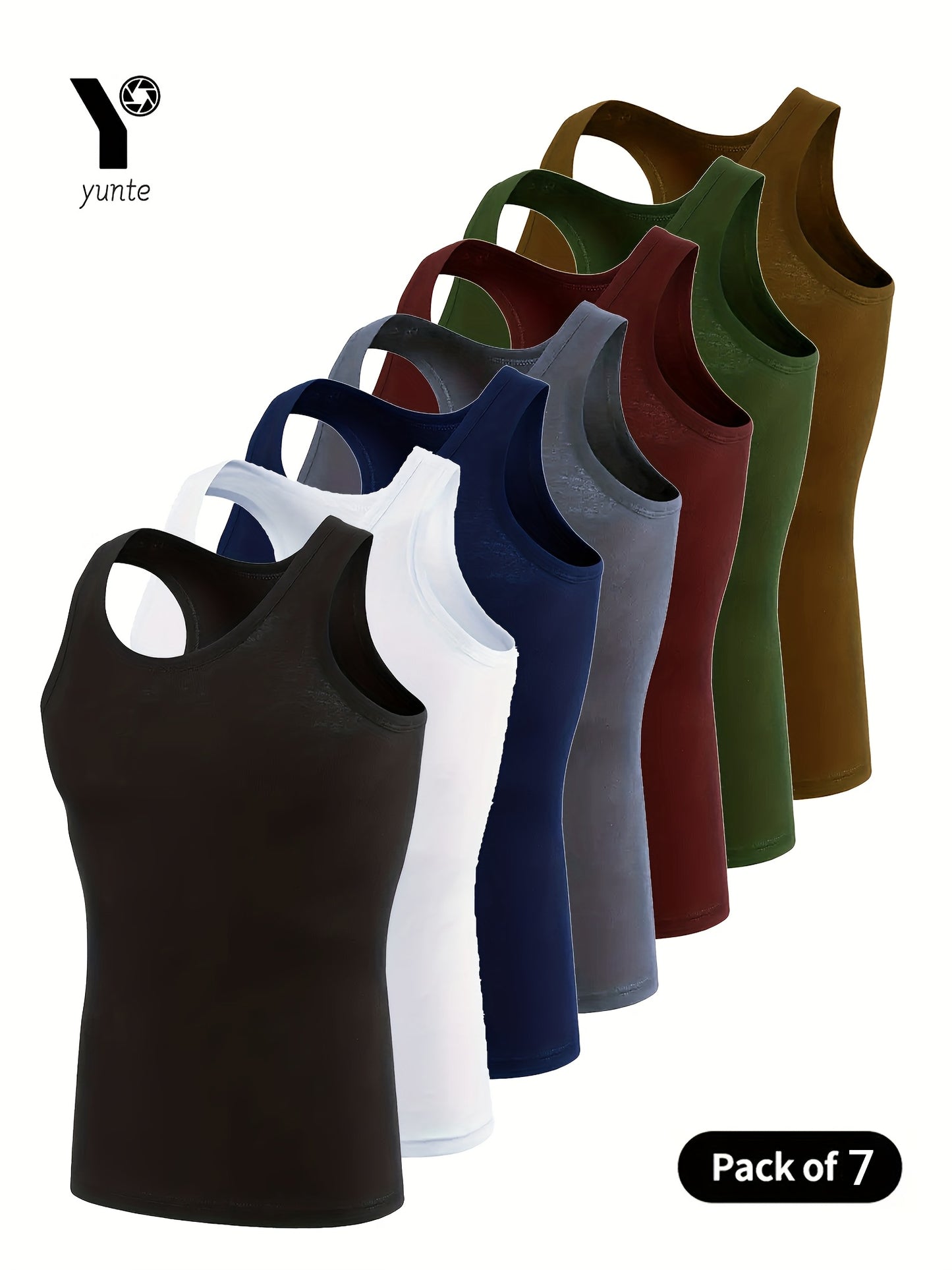 Lot de 7 Débardeurs Sport Homme – Séchage Rapide, Polyester Léger