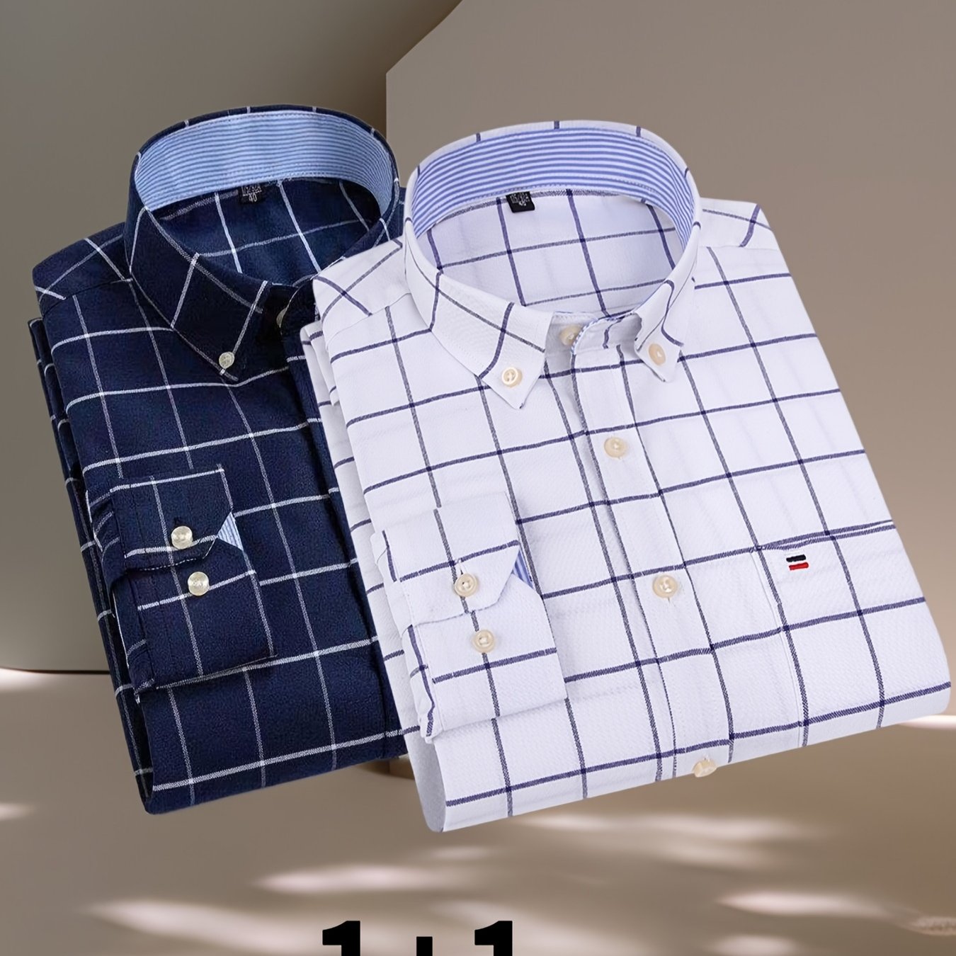 2025 100% Pure Long-Sleeve Oxford Shirt, Featuring Embroidered Chest Pocket, Suitable for Various Occasions, Available in Multiple Styles.