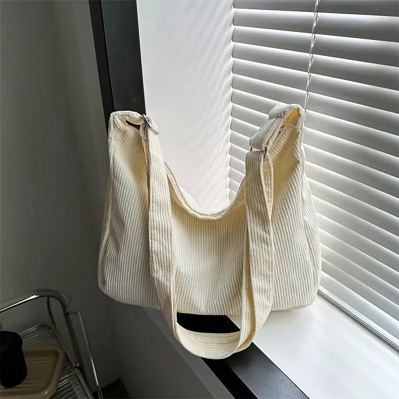Sac Épaule Femme en Velours – Options Noir et Blanc, Sac Polyvalent, Élégant et Minimaliste, Léger et Doux, Idéal Voyage et Quotidien