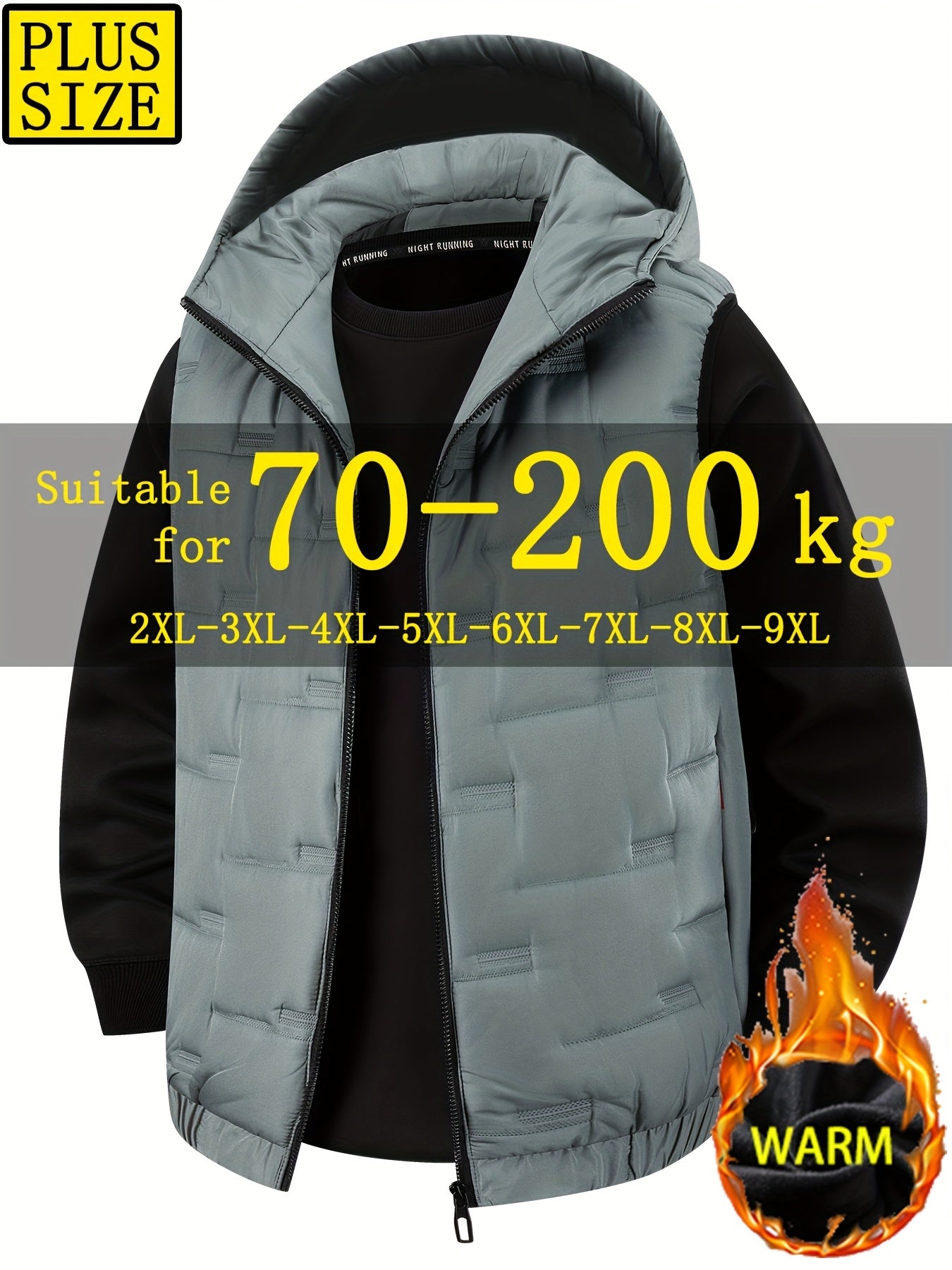 Veste Hiver Homme Oversize – Grande Taille avec Capuche