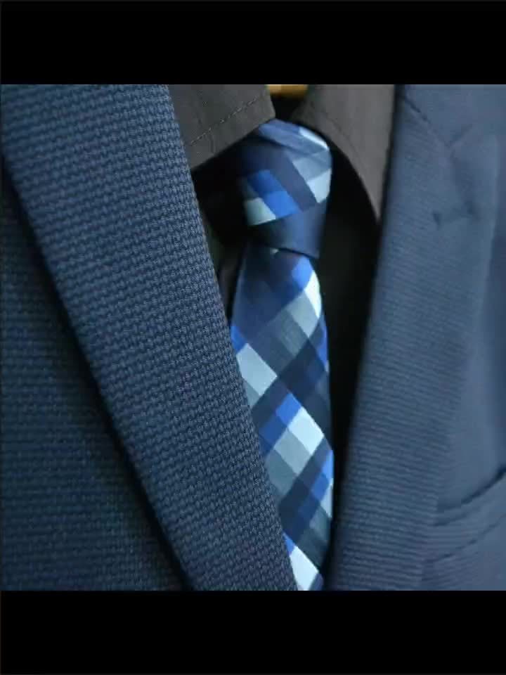 Cravate Homme – Motif Carreaux Classique, Polyester Résistant, Couleurs Vives