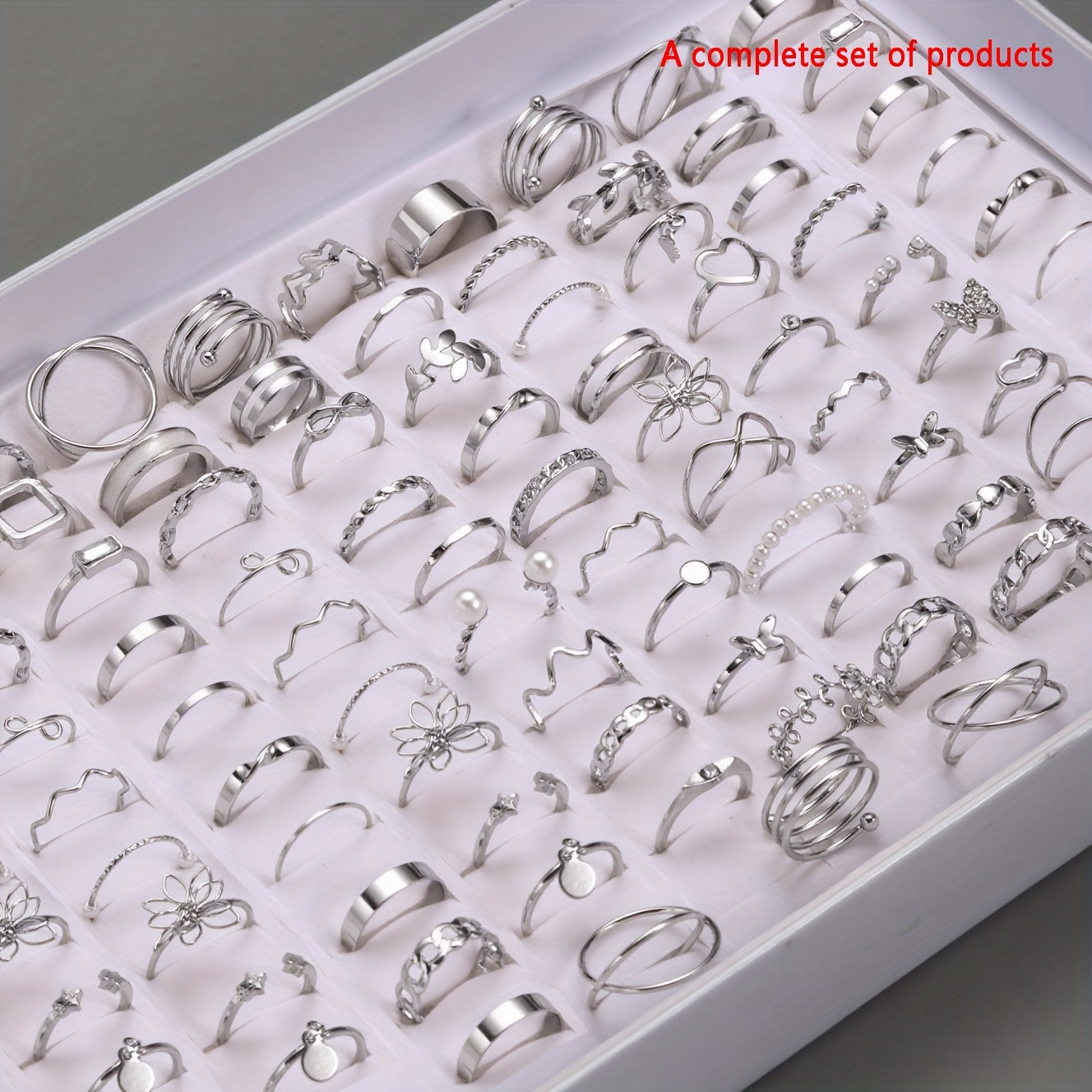 22/66pcs Set of Stylish And Elegant Geometric Stacked Rings Featuring Butterfly, Heart, And Star Elements, Perfect for Women'S Daily Outings And Parties, Versatile Fashion Jewelry for Christmas, Halloween, And Valentine'S Day