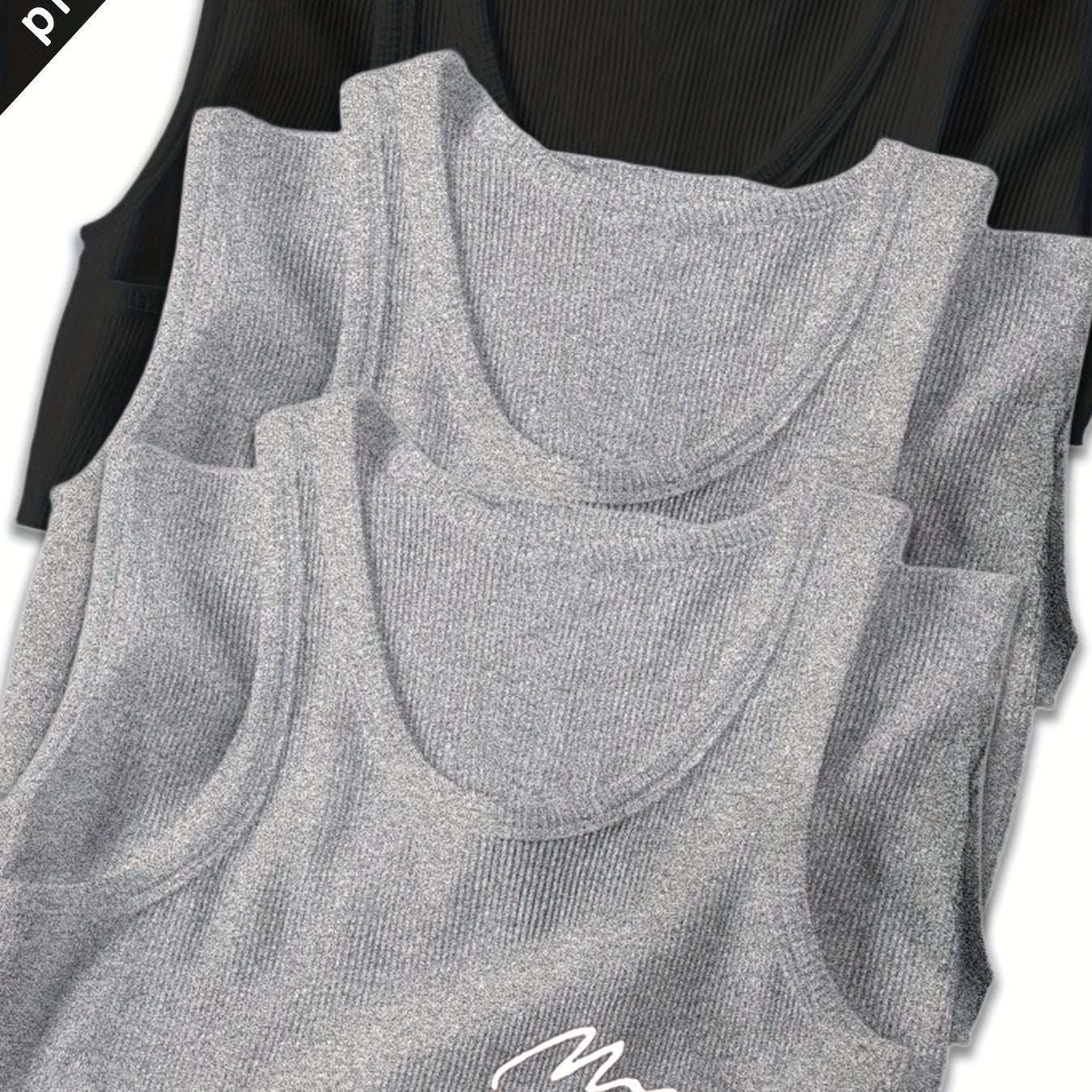 Lot de 3 Débardeurs Homme Été – Côtelé Rayé, Confortable et Respirant