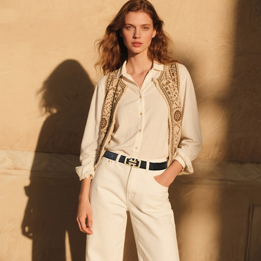 Lot de 2 ceintures pour femmes – Boucle carrée ajourée, ajustables, résistantes aux plis, adaptées aux saisons printemps/été/automne/hiver, accessoire de mode élégant pour occasions décontractées et formelles, sorties quotidiennes