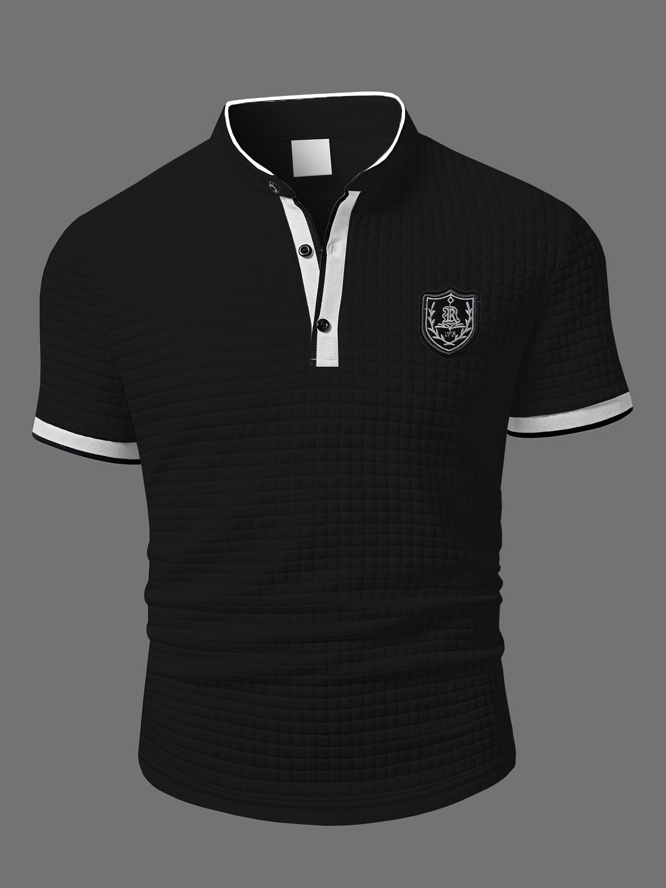 Men's Lightweight Moisture-Wicking Short Sleeve Shirt - Breathable Stretch Fabric, Henley Neck Casual Button-Up for Gym, Summer Outings & Parties (White)