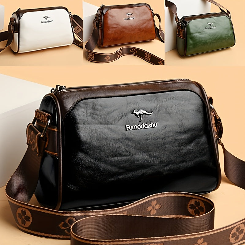 Sac bandoulière et sac à main élégant pour femmes – mini format, cuir, plusieurs compartiments, bandoulière réglable, fermeture zippée, style boho-chic, idéal pour travail, voyage et usage quotidien, cadeau parfait