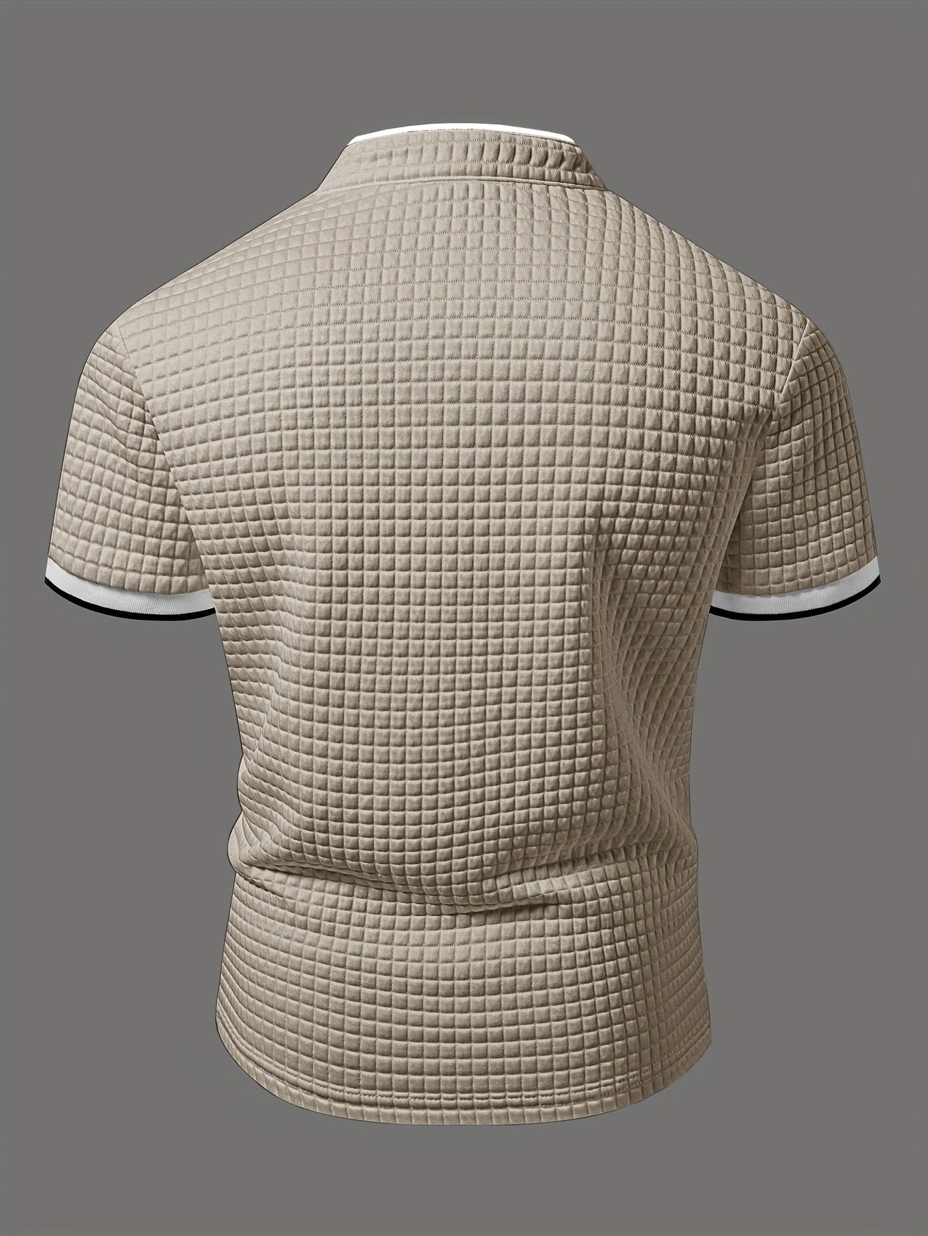 Men's Lightweight Moisture-Wicking Short Sleeve Shirt - Breathable Stretch Fabric, Henley Neck Casual Button-Up for Gym, Summer Outings & Parties (White)