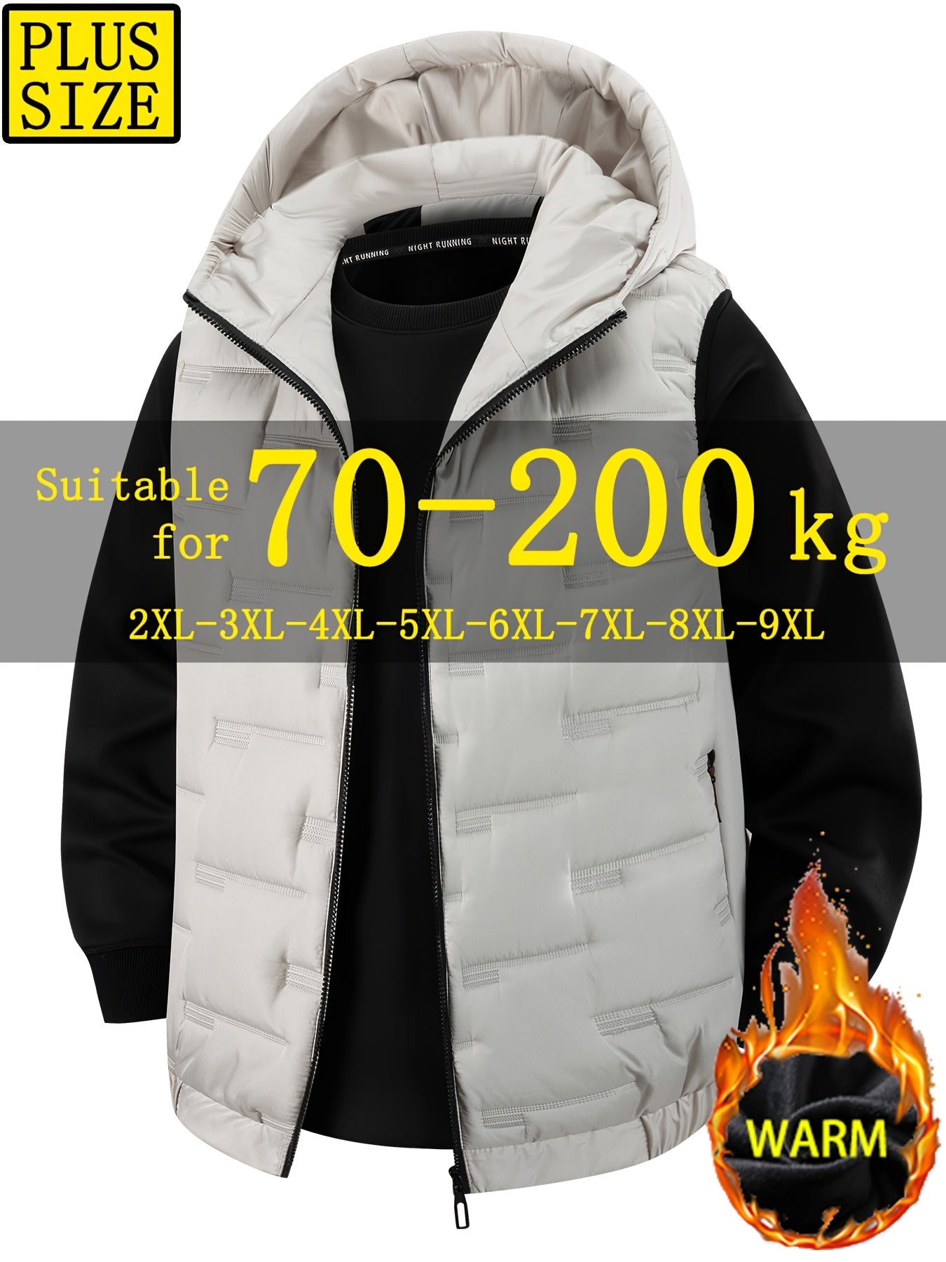 Veste Hiver Homme Oversize – Grande Taille avec Capuche