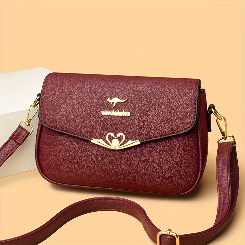 Sac bandoulière femme – noir, grande capacité, hardware doré, bandoulière réglable, polyvalent et élégant