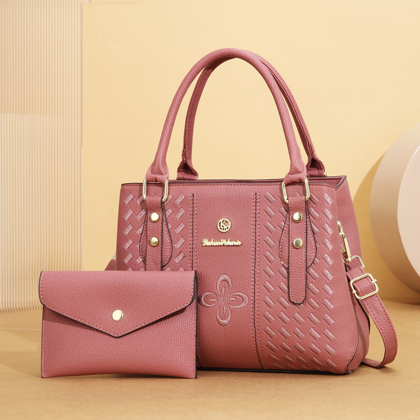 Sac Soirée Femme – Peut se Porter à la Main ou en Bandoulière, Nouveau Set de Sacs Tendance et Polyvalent, Grande Capacité, Idéal comme Cadeau pour Maman ou Famille, Set Multi-Pièces