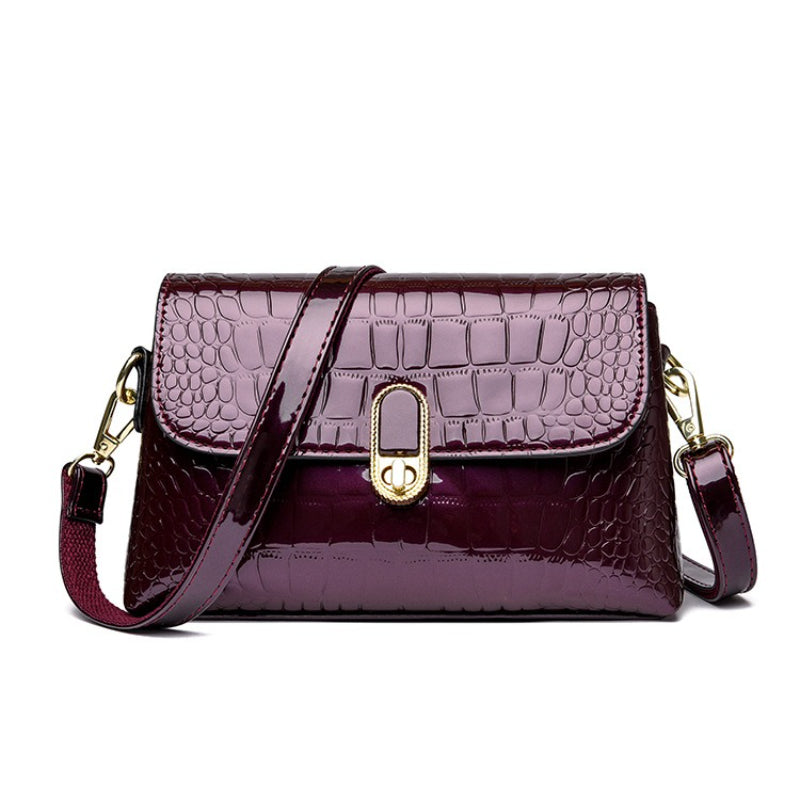 Sac à Bandoulière Femme – Cuir Imprimé Crocodile, Sangle Amovible, Design Élégant, Multi-Compartiments Zippés pour Téléphone et Cartes, Porte-Monnaie Compact, Idéal Bureau, Déplacements et Activités Extérieures