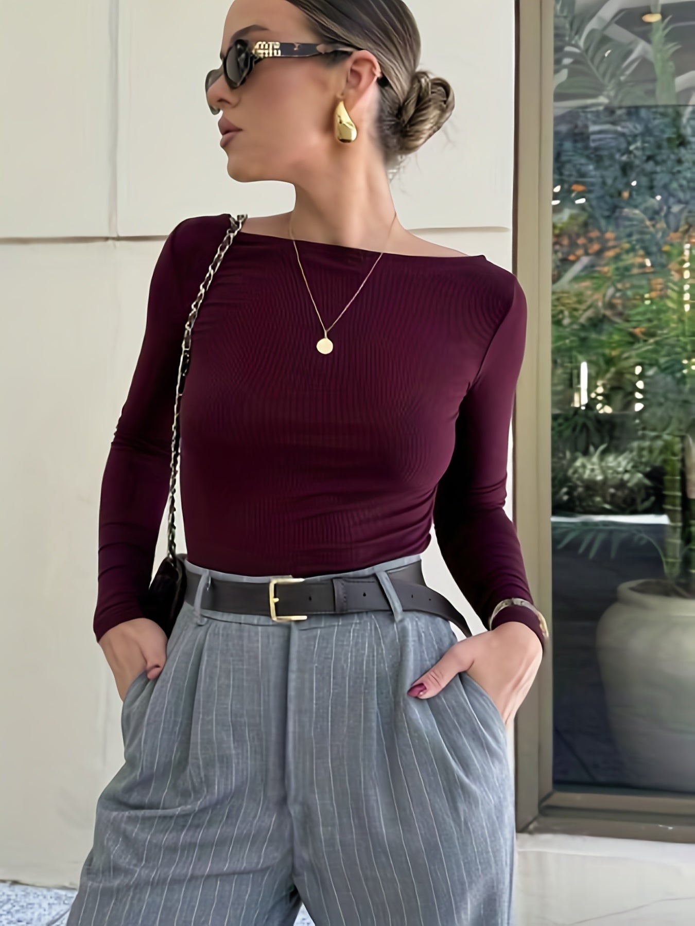 Pantalon Femme Rayé