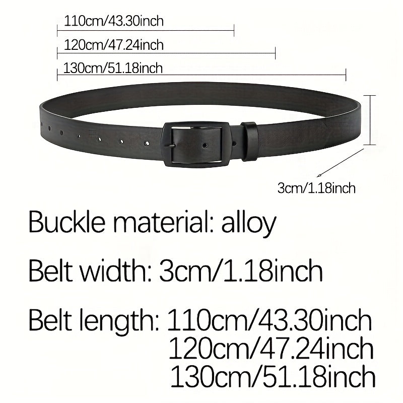 Lot de 3 Ceintures de Luxe pour Homme – Cuir PU, Boucle Métallique à Ardillon, Haute Qualité, Marque Designer, Parfaites pour Jeans, Ceinture Femme Grande Taille