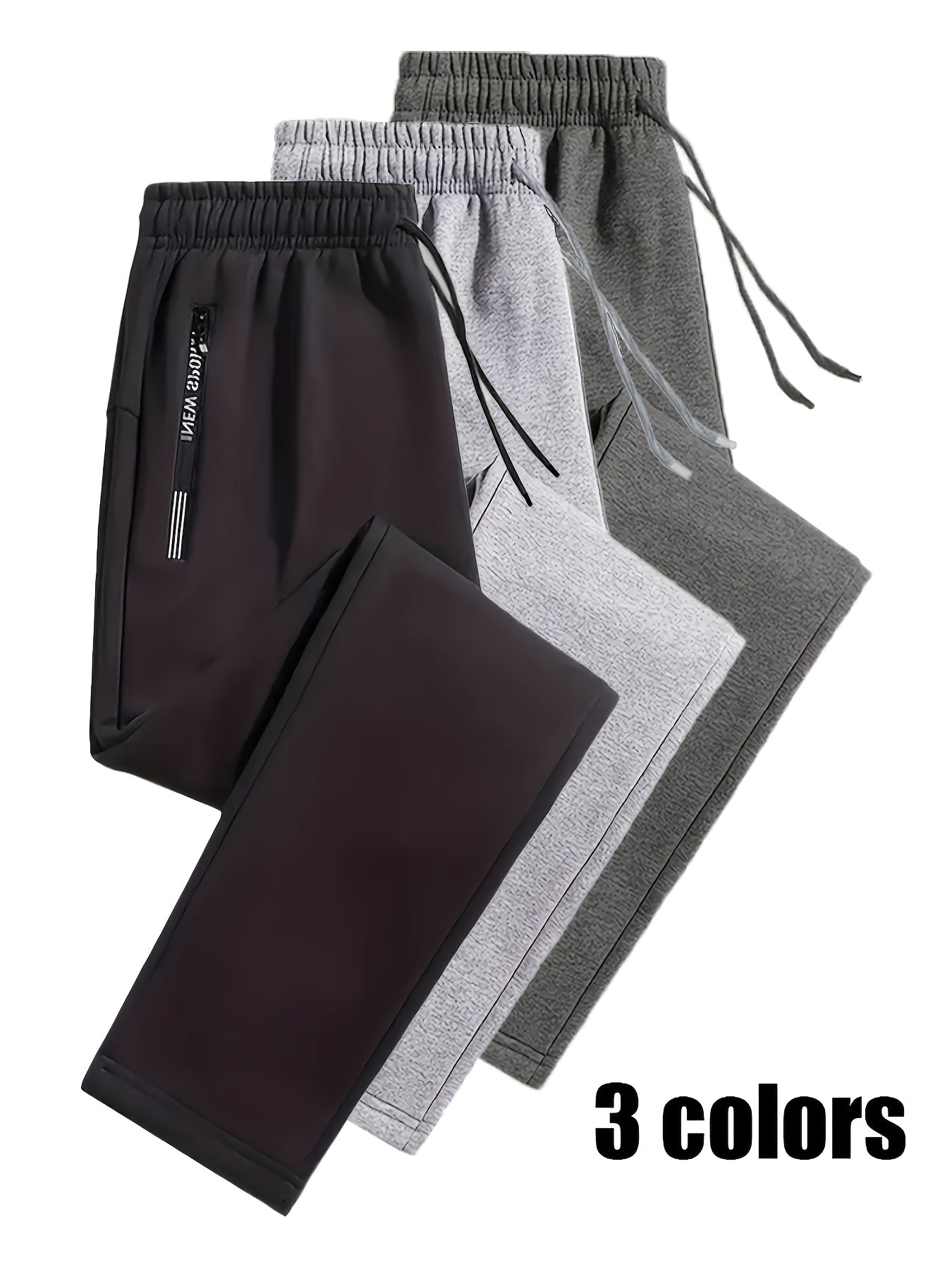 Joggers Unisex Tout Saison – Cordon Élastique, Poche Zippée, Full-Zip, Fitness & Gym