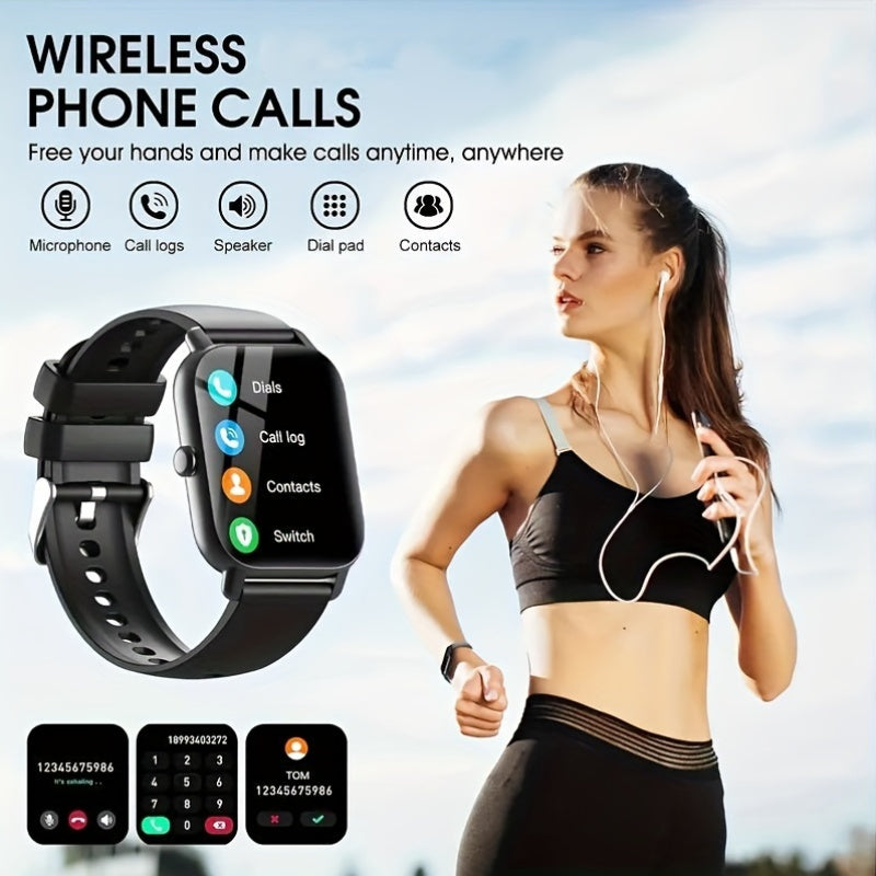 Smart Watch For Men Women(Dial/Answer Calls), Activity Trackers With Sleep Monitor, 112 Sports Modes, 1.85 HD Touchscreen Fitness Watch Compatible With Android/for iPhone, Black