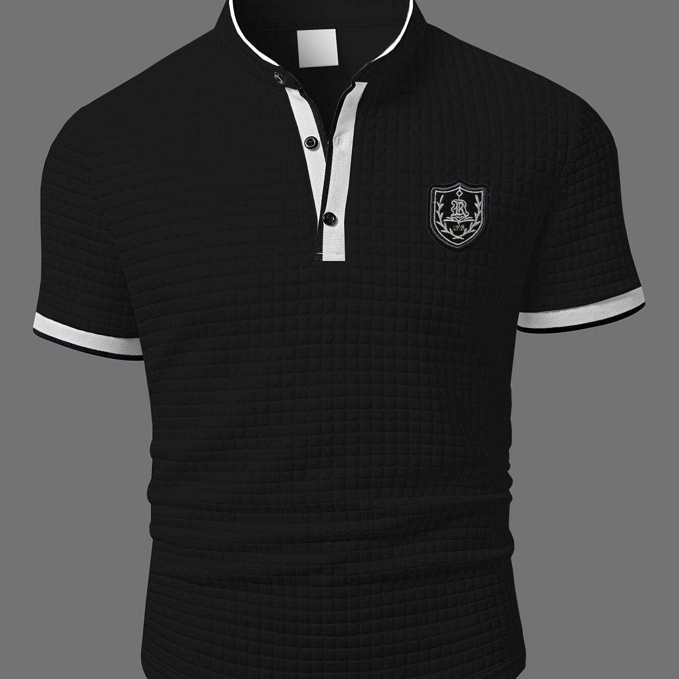 Men's Lightweight Moisture-Wicking Short Sleeve Shirt - Breathable Stretch Fabric, Henley Neck Casual Button-Up for Gym, Summer Outings & Parties (White)